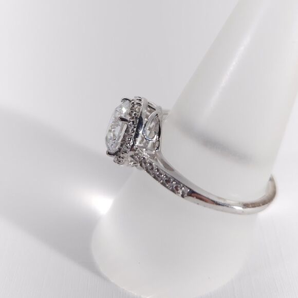 Simulated Diamond J Francis SWAROVKI Elements™ Ring Size 8-1/4 - Picture 5 of 9